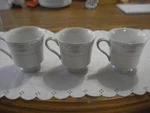 3 Vintage China Cups By Fashion Royale Heirloom M-5915, Made Japan. Fixed Price $18.00.