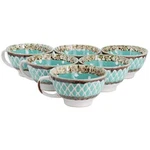 Meritage Otis 6 Piece 27 Oz Stoneware Soup Bowl Handle Set In Turquoise. Fixed Price $55.02.
