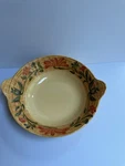 G.e.t. Melamine Vtg 80S Venetian Serving Bowl With Handles Yellow Red Green. Fixed Price $26.00.