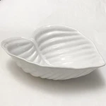 Michael Aram White Hosta Collection Leaf Form Ceramic Serving Bowl 13" Euc. Fixed Price $119.99.