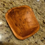 Enrico Square Serving Bowl, Brown Wood Grain Pattern Handcrafted For Charcuterie. Fixed Price $20.00.