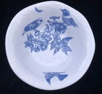 Michael Design Works Indigo Blue Bird Floral Dogwood Melamine 9" Serving Bowl. Fixed Price $23.50.