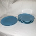 Vintage Ikea Rgrik Turquoise Salad Plates Set Of Glossy Blue 15199. Fixed Price $35.00.