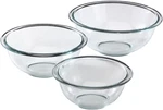 Pyrex Prepware 3-PIECE Glass Mixing Bowl Set No Lids. Fixed Price $26.74.