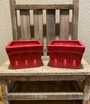 Berry Set Of 2, Ceramic Red Holders, Fruit. Fixed Price $20.00.
