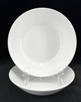 Lot Of 2 Ikea Flitighet Wide Shallow Bowls 503.466.50 White Stoneware. Fixed Price $23.74.