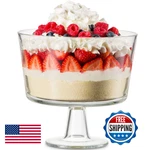 Godinger Trifle Fruit Italian Made Crystal Glass Footed Bowls. Fixed Price $72.70.