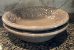 Set Of Gracious Goods Gg Collection Acanthus Mocha Bowls - 8 1/2" Euc. Fixed Price $30.00.