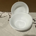 Corelle Soup/cereal Bowls 6.25 Grey Band Rim Set Of 4. Fixed Price $18.99.