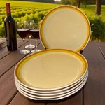 Vintage Set Of 3 Mikasa Playmates Kumquat C4262 Luncheon/dinner Plates 9.25. Fixed Price $29.00.