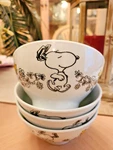 Peanuts Snoopy Set Of 4 Ceramic Cereal Bowls "floral" Woodstock Spring New. Fixed Price $25.95.