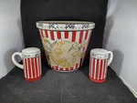 Kitchen Prep 101 By Tabletops Unlimited Ceramic Popcorn 7 Piece Family Set Used. Fixed Price $59.95.