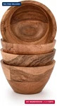 Acacia Wood Set Of 4 Individual Serving Bowls For Salad, Frui.... Fixed Price $16.99.