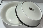Set Of 2 Mikasa Platinum Court Soup Cereal Salad Bowls L3606 Blue & Silver. Fixed Price $13.32.