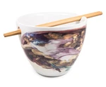 Bop Sistine Chapel Japanese Dinner Set 16-OUNCE Ramen Bowl, Chopsticks. Fixed Price $12.99.