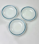 3 Vintage Us Corning Decor Pyrex Dinnerware Blue Laurel Leaf Berry Bowls 706 CP1. Fixed Price $23.99.