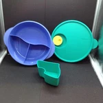 Tupperware Three Compartment Microwavable Storage 3859A-4, 4018A-4 Venting. Fixed Price $14.25.