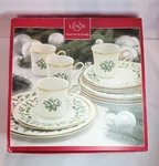 Lenox Fine China Holiday Christmas Piece Set #6122048 New Box Plates Mugs. Fixed Price $149.95.