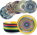 Pasta Salad Bowls Set Of 6, 32 Oz - 8 Inch Porcelain Soup. Fixed Price $39.99.