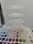 Arcoroc France Fleur Dinnerware Glassware 5-8" Plates 6 Cups Mint Condition. Fixed Price $60.00.