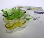 Luminarc France Set Of 4 Tid Bit Candy Nut Glass Bowls Clear Green Yellow New. Fixed Price $14.99.