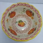 Temptations By Tara Pumpkin Patch Old World Bakeware Serving Bowl 1.5 Quart. Fixed Price $20.00.