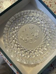 Lenox Clear Cut Glass Christmas 1993 Doves Decorative Round Plate. Fixed Price $189.99.