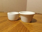 2 Gessner Bone White Condiment Dipping Ramekin Bowls 0393 0397. Fixed Price $5.95.