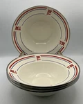 4 Enamelware Bowls Targets American Picnic Metal Soup /cereal Nautical Theme. Fixed Price $30.00.