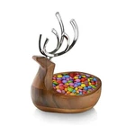 Nambe Holiday Reindeer Bowl Decorative Candy Dish Seasonal Table Accent Wi. Fixed Price $102.69.