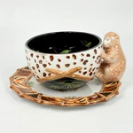 Zrike Bamboo Forest Terri Beavers Soup Cereal Bowl 8" Salad Plate Handpainted. Fixed Price $24.00.