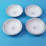Noritake China Lilly Bells 5556 Set Of 4 Dessert Bowls Platinum Rimmed Mcm. Fixed Price $28.95.