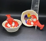 Seaside Gourmet Lobster Design Bowls 2015 Set Of Ceramic Nos. Fixed Price $26.00.