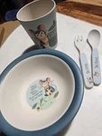 Mary & Martha Bamboo Kids Dinner Set Mouse Cup Bowl Fork Spoon Dishwasher Safe. Fixed Price $32.95.
