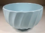 Anthropologie Light Blue Swirl Ceramic Cereal Ice Cream Bowl. Fixed Price $12.00.