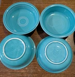 7" Pasta Cereal Bowls Turquoise Serving Set Of 4 Fiestaware Hlc Made Usa. Fixed Price $42.49.