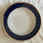 Starlight Sakura Serving Bowl 14KT Gold Stars Cobalt Blue Porcelain Hallmark. Fixed Price $27.99.