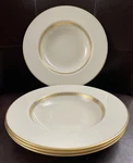 Set Of 4 Vtg Lenox Imperial Wide Rim Soup/pasta/cereal Bowls 3/8 Usa Rare. Fixed Price $70.79.