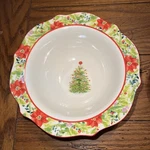 Pioneer Woman Holiday Cheer 8.3" Round Vegetable Bowl New Sold Separately. Fixed Price $16.40.