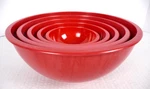 Zak Designs Red Melamine Mixing Bowls 5 Piece Set Vintage Retro Nesting Kitchen. Fixed Price $45.95.