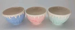 Set Of Three D Lusso Home Collection Ceramic Ice Cream Bowl Pink Blue Green. Fixed Price $19.77.
