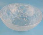 Gorgeous Lalique France Pinsons Finch Cut Crystal 9" Bird Art Glass Bowl Signed. Fixed Price $155.00.
