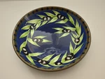 Laurie Gates Pasta Bowl Blue Base / Olives Ware - New!. Fixed Price $26.99.