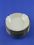 7 Piece Noritake Pilgrim 6981 5.5 Inch Berry Bowls White Platinum. Fixed Price $33.80.
