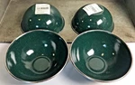4 Gsi Outdoors 6" Serving Bowls Green Speckled Enamelware Camping. Fixed Price $24.95.