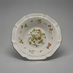 Vintage Hankook HNK2 Large Strawberry Serving Bowl 12" Green Trimmed. Fixed Price $19.99.