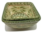Temptations By Tara Old World 2 Green Nesting Bowls Qt And 1.5. Fixed Price $34.95.