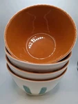 4 Wild Sage Lia Teal 6" Bowls. Fixed Price $22.00.