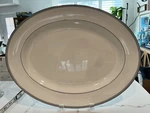 Wedgwood Grosgrain Oval Serving Plate Platter 15.25 Vera Wang Moderne, Nwt. Fixed Price $120.00.