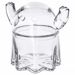 Ikea Kustfyr Bowl With Lid, Ghost Shape Clear Glass, 5", Handmade Quality, New. Fixed Price $45.99.